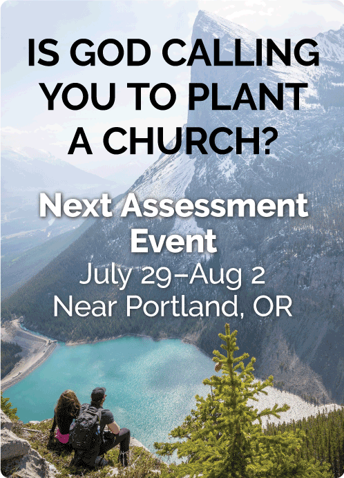 A poster with mountains and water in the background.